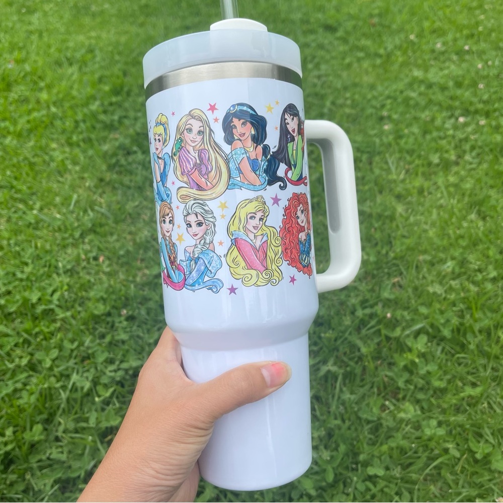 Disney Princess Brand new 40 oz double wall stainless travel office tumb… - Picture 4 of 9